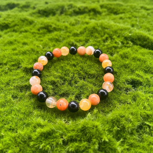 Jazzy Jack-O'-Lantern Crystal Bracelet