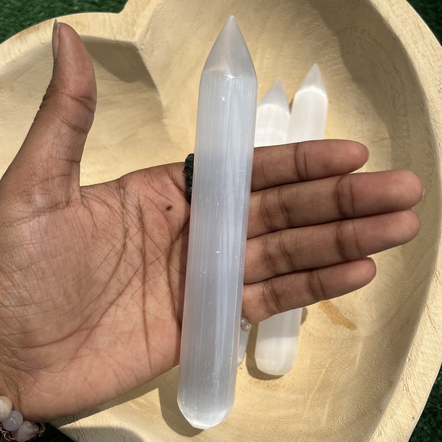 Satin Spar (Selenite) Pencil Point Wand